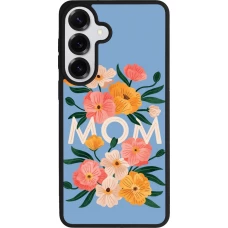 Coque Samsung Galaxy S26+ - Silicone rigide noir Mom 2026 Flowers