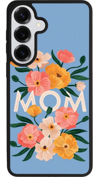 Coque Samsung Galaxy S26+ - Silicone rigide noir Mom 2026 Flowers