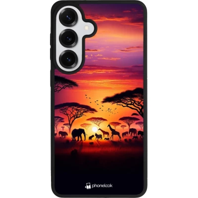 Coque Samsung Galaxy S26+ - Silicone rigide noir Safari sunset wildlife