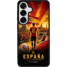 Coque Samsung Galaxy S26+ - Silicone rigide noir Football Espagne splash 2026