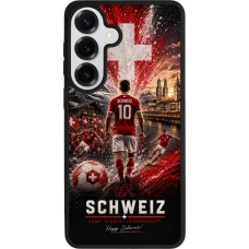 Samsung Galaxy S26+ Case Hülle - Silikon schwarz Fussball Schweiz splash 2026