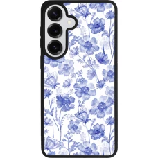 Coque Samsung Galaxy S26+ - Silicone rigide noir Spring 23 watercolor blue flowers