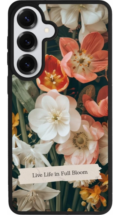 Coque Samsung Galaxy S26+ - Silicone rigide noir Full Bloom Spring 2026