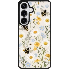 Samsung Galaxy S26+ Case Hülle - Silikon schwarz Pattern bees Spring 2026