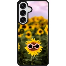 Samsung Galaxy S26+ Case Hülle - Silikon schwarz Sunflower with glasses Spring 2026