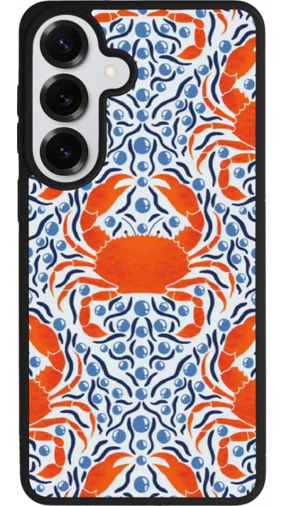 Coque Samsung Galaxy S26+ - Silicone rigide noir Crabs and pearls Summer 2026