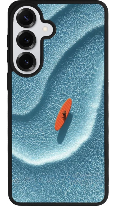 Coque Samsung Galaxy S26+ - Silicone rigide noir Orange surf Summer 2026