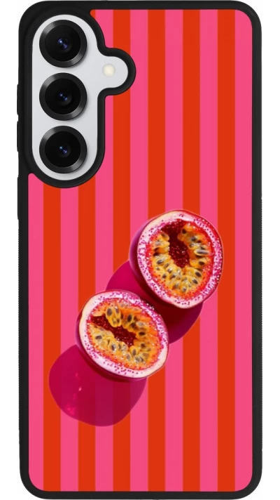 Coque Samsung Galaxy S26+ - Silicone rigide noir Passion fruit Summer 2026