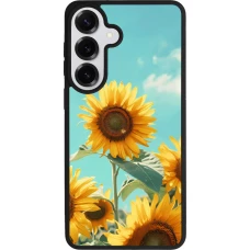 Coque Samsung Galaxy S26+ - Silicone rigide noir Sunflowers Summer 2026