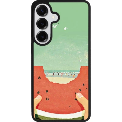 Coque Samsung Galaxy S26+ - Silicone rigide noir Views through a watermelon Summer 2026
