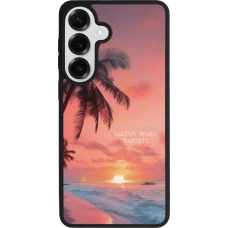 Coque Samsung Galaxy S26+ - Silicone rigide noir Watch more sunsets Summer 2026