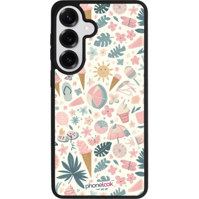 Coque Samsung Galaxy S26+ - Silicone rigide noir Summer Pink Pattern