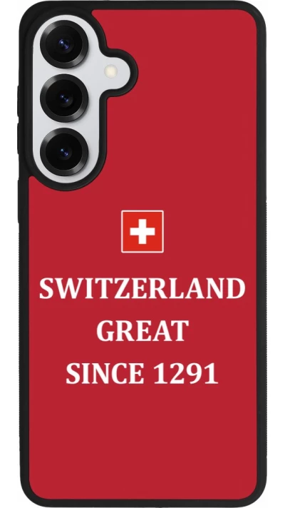 Coque Samsung Galaxy S26+ - Silicone rigide noir Switzerland Great Since 1291