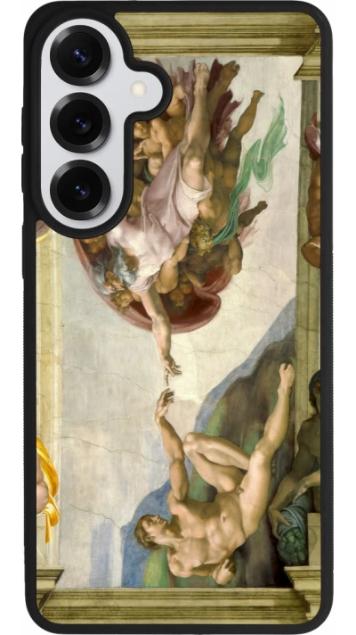 Samsung Galaxy S26+ Case Hülle - Silikon schwarz Kunstbild - Die Erschaffung Adams - Michelangelo