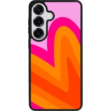 Coque Samsung Galaxy S26+ - Silicone rigide noir Valentine 2024 heart gradient