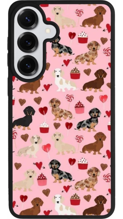 Samsung Galaxy S26+ Case Hülle - Silikon schwarz Valentine 2024 puppy love
