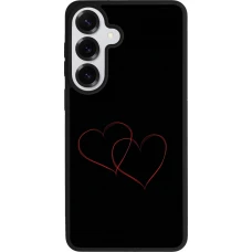 Coque Samsung Galaxy S26+ - Silicone rigide noir Valentine 2023 attached heart