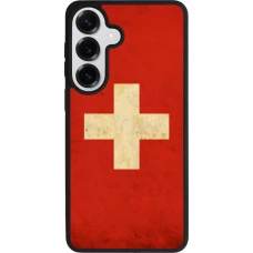 Samsung Galaxy S26+ Case Hülle - Silikon schwarz Vintage Flag SWISS