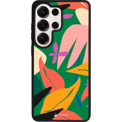 Coque Samsung Galaxy S26 Ultra - Silicone rigide noir Abstract Jungle