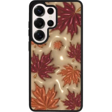 Coque Samsung Galaxy S26 Ultra - Silicone rigide noir Autumn 26 3D leaves