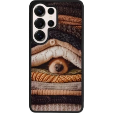 Coque Samsung Galaxy S26 Ultra - Silicone rigide noir Autumn 26 Dog under the covers