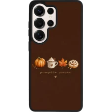Coque Samsung Galaxy S26 Ultra - Silicone rigide noir Autumn 26 Pumpkin season