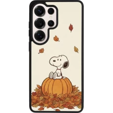 Coque Samsung Galaxy S26 Ultra - Silicone rigide noir Autumn 26 Snoopy autumn