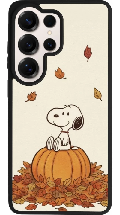 Coque Samsung Galaxy S26 Ultra - Silicone rigide noir Autumn 26 Snoopy autumn