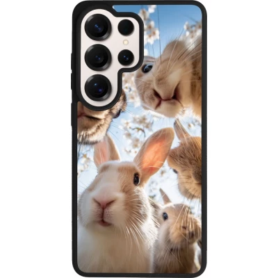 Samsung Galaxy S26 Ultra Case Hülle - Silikon schwarz Easter 2026 Rabbits
