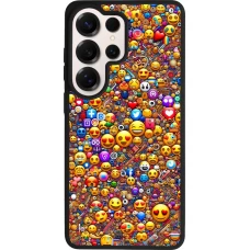Coque Samsung Galaxy S26 Ultra - Silicone rigide noir Emoji mixed