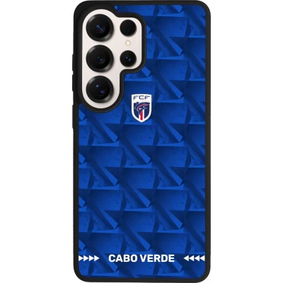 Coque Samsung Galaxy S26 Ultra - Silicone rigide noir Maillot de football Cap-Vert 2026 personnalisable