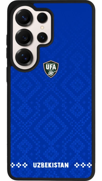 Samsung Galaxy S26 Ultra Case Hülle - Silikon schwarz Usbekistan 2026 personalisierbares Fussballtrikot