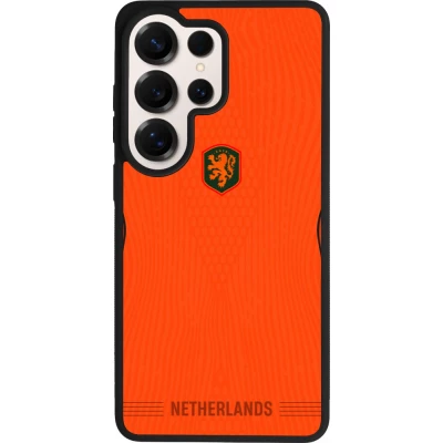 Coque Samsung Galaxy S26 Ultra - Silicone rigide noir Maillot de football Pays-Bas 2026 personnalisable