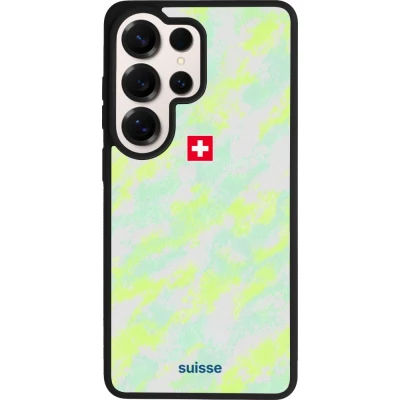 Coque Samsung Galaxy S26 Ultra - Silicone rigide noir Maillot de football Suisse Away 2026 personnalisable