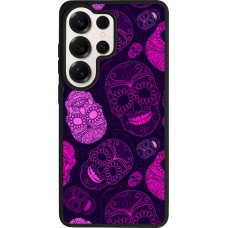 Coque Samsung Galaxy S26 Ultra - Silicone rigide noir Halloween 2023 pink skulls
