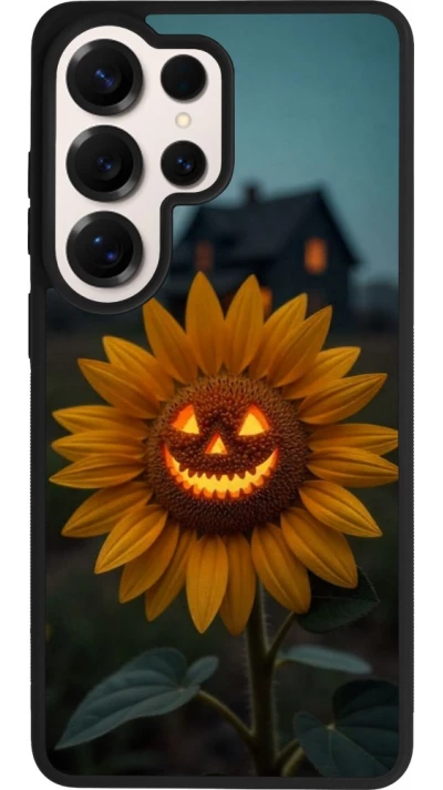 Samsung Galaxy S26 Ultra Case Hülle - Silikon schwarz Halloween 2026 Evil Sunflower