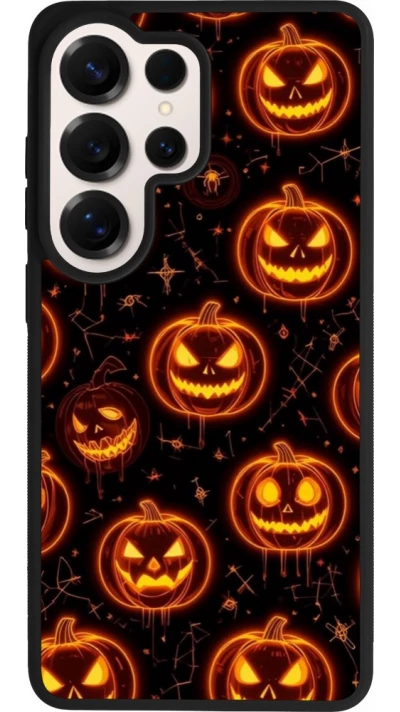 Samsung Galaxy S26 Ultra Case Hülle - Silikon schwarz Halloween 2026 Pattern Pumpkins