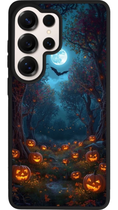 Samsung Galaxy S26 Ultra Case Hülle - Silikon schwarz Halloween 2026 Road of Pumpkins