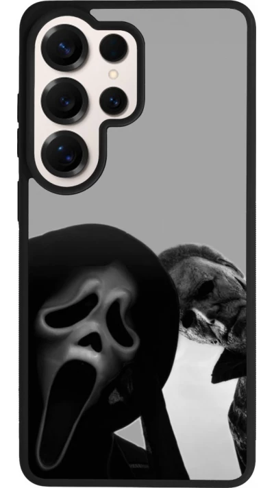 Samsung Galaxy S26 Ultra Case Hülle - Silikon schwarz Halloween 2026 Scream and Michael Myers