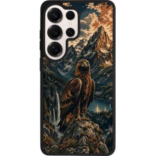 Coque Samsung Galaxy S26 Ultra - Silicone rigide noir Linocut Aigle Royal