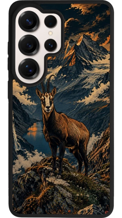 Coque Samsung Galaxy S26 Ultra - Silicone rigide noir Linocut Chamois