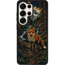 Coque Samsung Galaxy S26 Ultra - Silicone rigide noir Linocut Renard