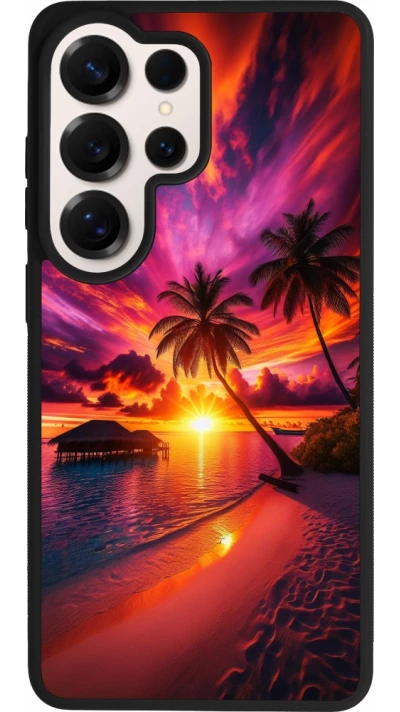 Samsung Galaxy S26 Ultra Case Hülle - Silikon schwarz Malediven Abenddämmerung Glückseligkeit