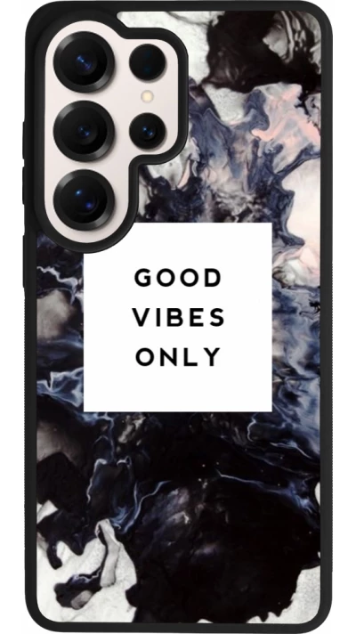 Samsung Galaxy S26 Ultra Case Hülle - Silikon schwarz Marble Good Vibes Only
