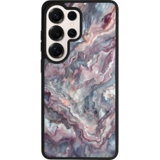 Samsung Galaxy S26 Ultra Case Hülle - Silikon schwarz Violetter silberner Marmor