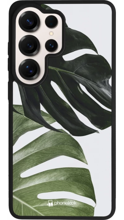 Samsung Galaxy S26 Ultra Case Hülle - Silikon schwarz Monstera Plant