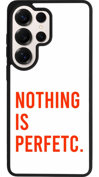 Samsung Galaxy S26 Ultra Case Hülle - Silikon schwarz Nothing is Perfetc