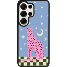Coque Samsung Galaxy S26 Ultra - Silicone rigide noir Pink leopard with stars 2026
