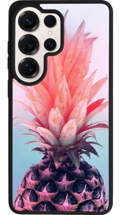 Samsung Galaxy S26 Ultra Case Hülle - Silikon schwarz Purple Pink Pineapple