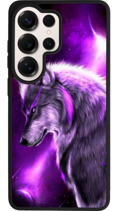 Samsung Galaxy S26 Ultra Case Hülle - Silikon schwarz Purple Sky Wolf
